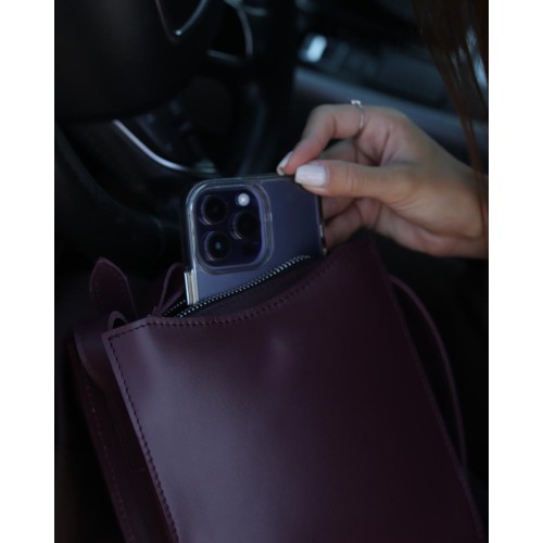 Leather Phone Purple Wallet