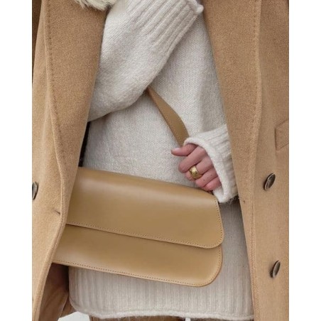 Bohemian top handle leather bag