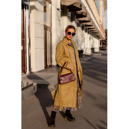 Burgundy Simple Shoulder Bag