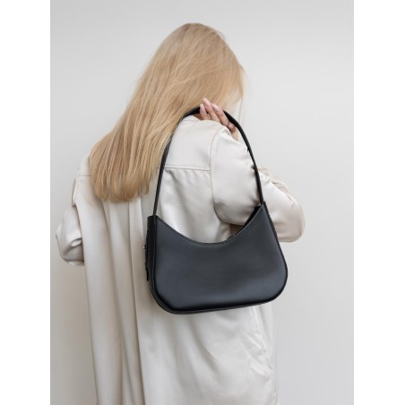 Black Leather City Bag