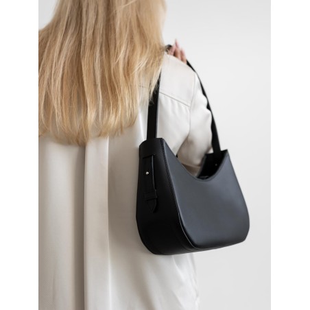 Black Leather City Bag