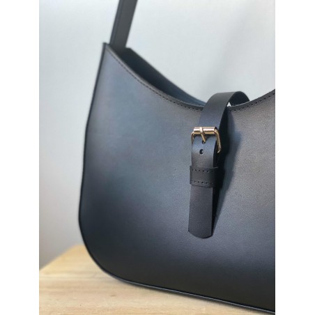 Black casual handbag