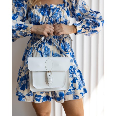 White Leather Crossbody Bag