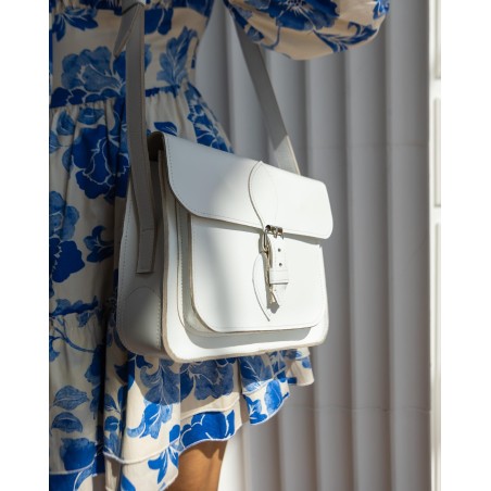 White Leather Crossbody Bag