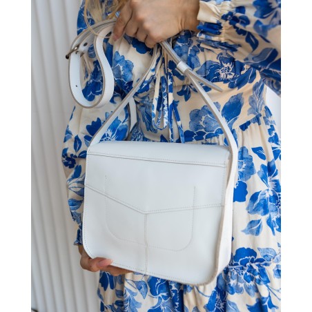 White Leather Crossbody Bag