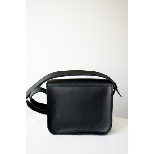 Black simple leather women's bag