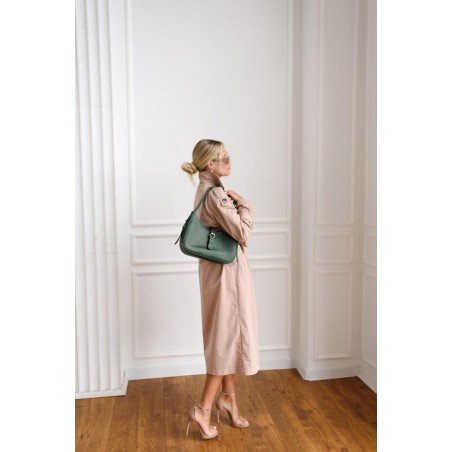 Women's Green Leather Shoulder Bag